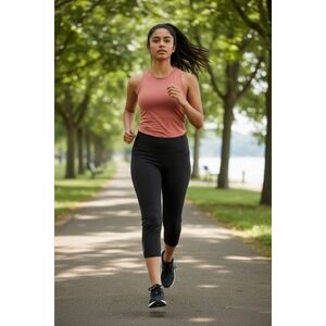Women's Size Medium Brooks Capri Black Yoga Pants